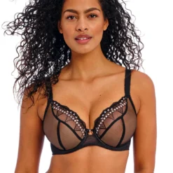 FREYA Ensemble Loveland -FITANCY Boutique 1200x1680 pdp widescreen aa401002 bor primary freya lingerie loveland boudoir noir uw plunge bra 3557112 5 1140x1140