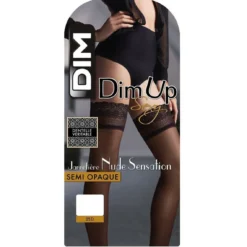 Bas Auto-fixants Voile Semi-opaque 25D DIM Up Sensation - Noir