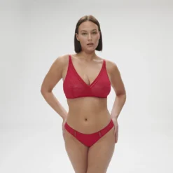 Simone Perele Culotte En Dentelle Et Maille Rouge -FITANCY Boutique 212s7203614 3562070 2 1140x1140