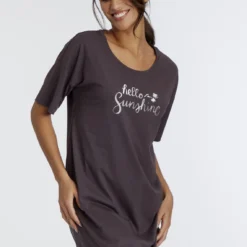 Robe Tshirt En Coton - Anthracite