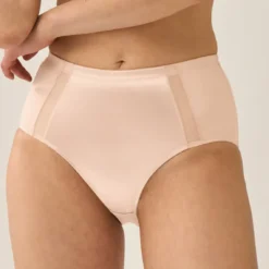 Naturana Culotte Taille Haute Curve Hugger - Beige Clair