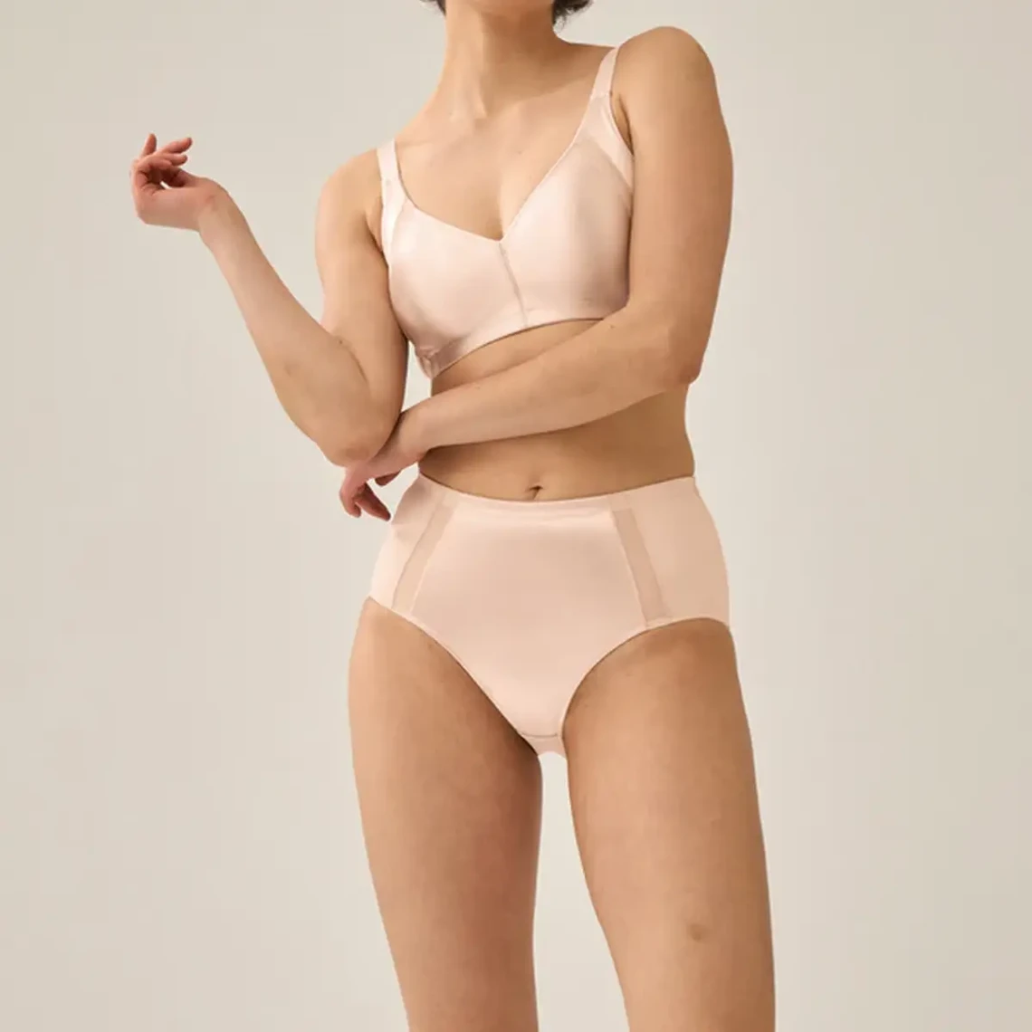 Naturana Culotte Taille Haute Curve Hugger - Beige Clair 6 Naturana Culotte Taille Haute Curve Hugger - Beige Clair – Image 4