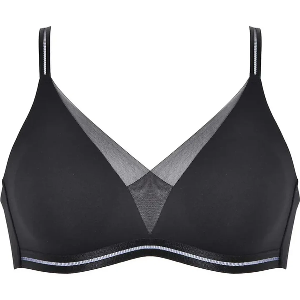 Naturana Soutien-gorge Sans Armatures Avec Détails En Maille - Noir 8 Naturana Soutien-gorge Sans Armatures Avec Détails En Maille - Noir – Image 6