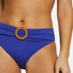 Culotte De Maillot De Bain Effet Drapé - Bleu