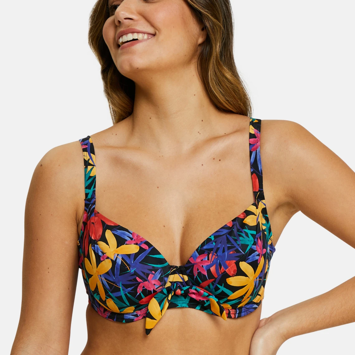 Haut De Maillot De Bain Avec Armatures - Noir Floral 5 Haut De Maillot De Bain Avec Armatures - Noir Floral – Image 3