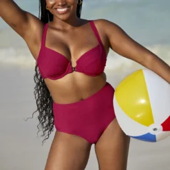 Haut De Maillot De Bain Classique Armatures Rose Sans Complexe Bain Glamourous Textured -FITANCY Boutique ai76glamouroustextured78aai7668qai76cerise4 3426432 8 1140x1140