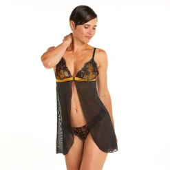 Babydoll Noir/jaune Tsunami