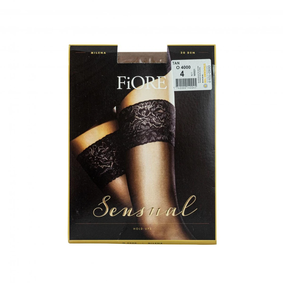 Fiore Milena - Bas Autofixants 20 Deniers Beige à Dentelle Noire 3 Fiore Milena - Bas Autofixants 20 Deniers Beige à Dentelle Noire