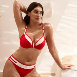 Bikini Plongeant Coupe Tulipe Prima Donna Istres Rouge
