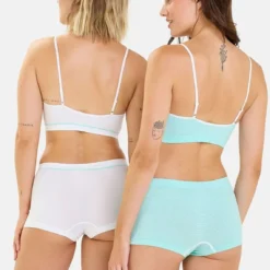 Lot De 2 Brassières Sans Armatures - Vert Et Blanc 17 Lot De 2 Brassières Sans Armatures - Vert Et Blanc -FITANCY Boutique billet doux lot de 2 brassieres sans armatures 3668011 5 6846e0b55aa81 1140x1140