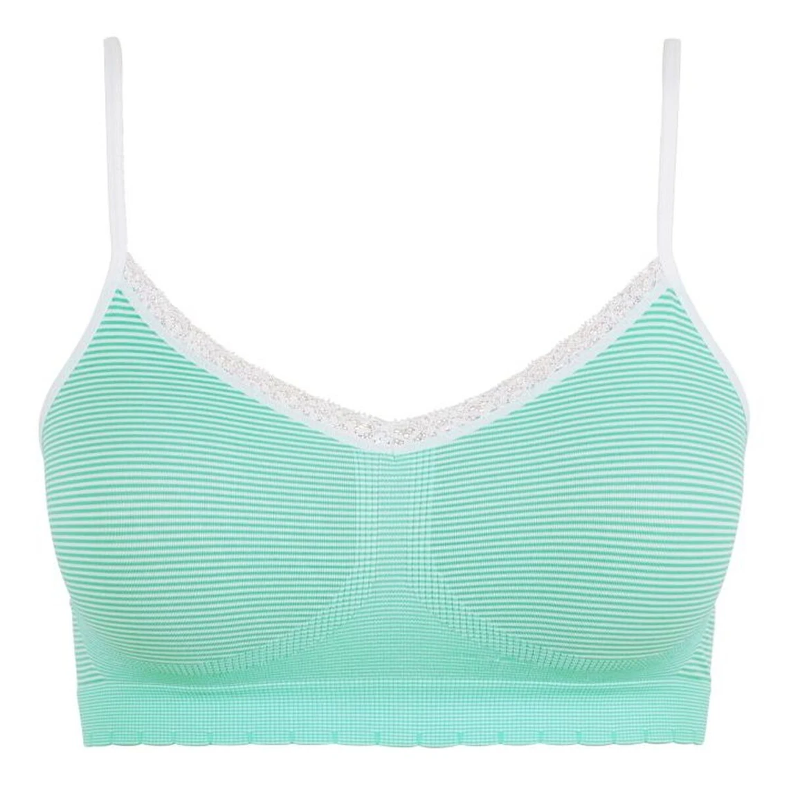 Lot De 2 Brassières Sans Armatures - Vert Et Blanc 10 Lot De 2 Brassières Sans Armatures - Vert Et Blanc – Image 8