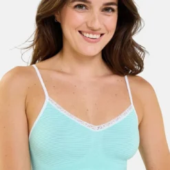 Lot De 2 Brassières Sans Armatures - Vert Et Blanc