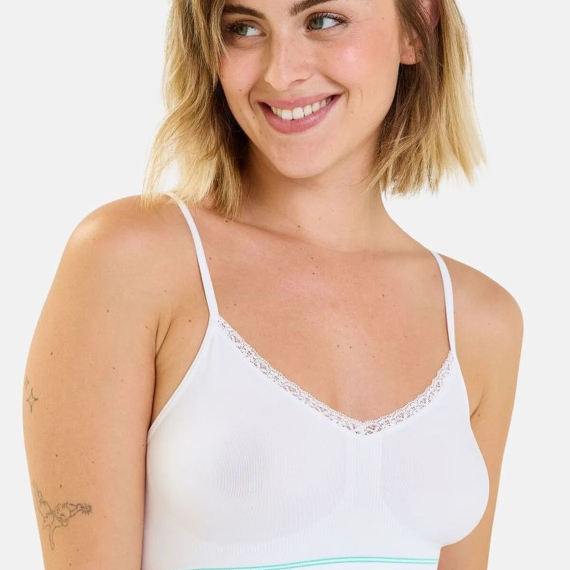 Lot De 2 Brassières Sans Armatures - Vert Et Blanc 5 Lot De 2 Brassières Sans Armatures - Vert Et Blanc – Image 3