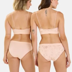 Lot De 2 Slips Feuillage Cuivré + Rose Pêche -FITANCY Boutique billet doux lot de 2 slips feuillage cuivre rose peche 3687605 2 686a7584b8fc4 1140x1140