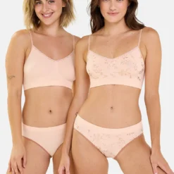 Lot De 2 Slips Feuillage Cuivré + Rose Pêche -FITANCY Boutique billet doux lot de 2 slips feuillage cuivre rose peche 3687605 3 686a75883fa8d 1140x1140