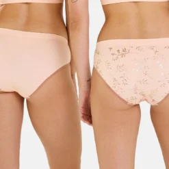 Lot De 2 Slips Feuillage Cuivré + Rose Pêche -FITANCY Boutique billet doux lot de 2 slips feuillage cuivre rose peche 3687605 4 686a758a86cdd 1140x1140