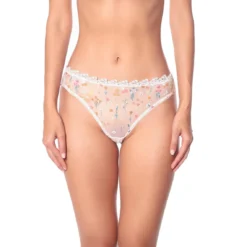 Huit Lingerie Boogie Wonderland Tanga - Sophisticated Silk-Look Lace Tanga
