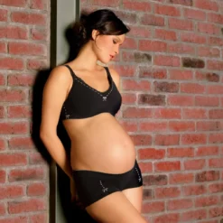 Cache Coeur Brassière de Grossesse et d'Allaitement Sans Armatures Illusion - Noir -FITANCY Boutique brassiere dallaitement noire SF1210 NOIR 4 1140x1140