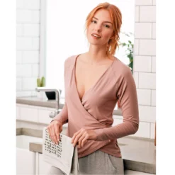 Cache-cœur Manches Longues Pretty Polly CASUAL COMFORT Rose -FITANCY Boutique cache cur manches longues rose 1232125 4 1140x1140