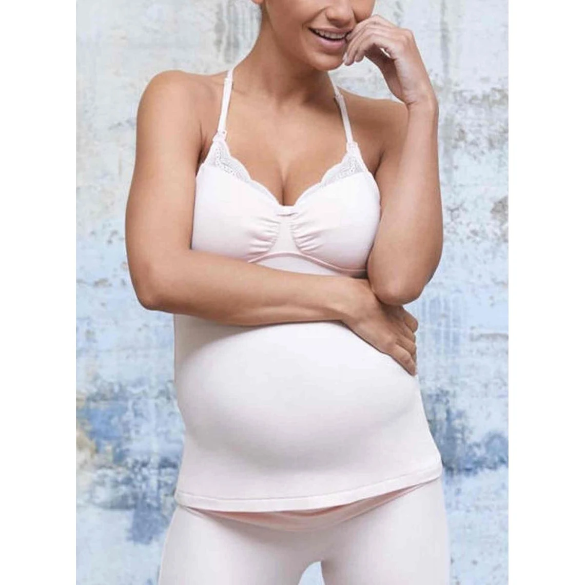 Cache Coeur Serenity : Caraco d'allaitement Rose en Viscose et Dentelle 3 Cache Coeur Serenity : Caraco d'allaitement Rose en Viscose et Dentelle