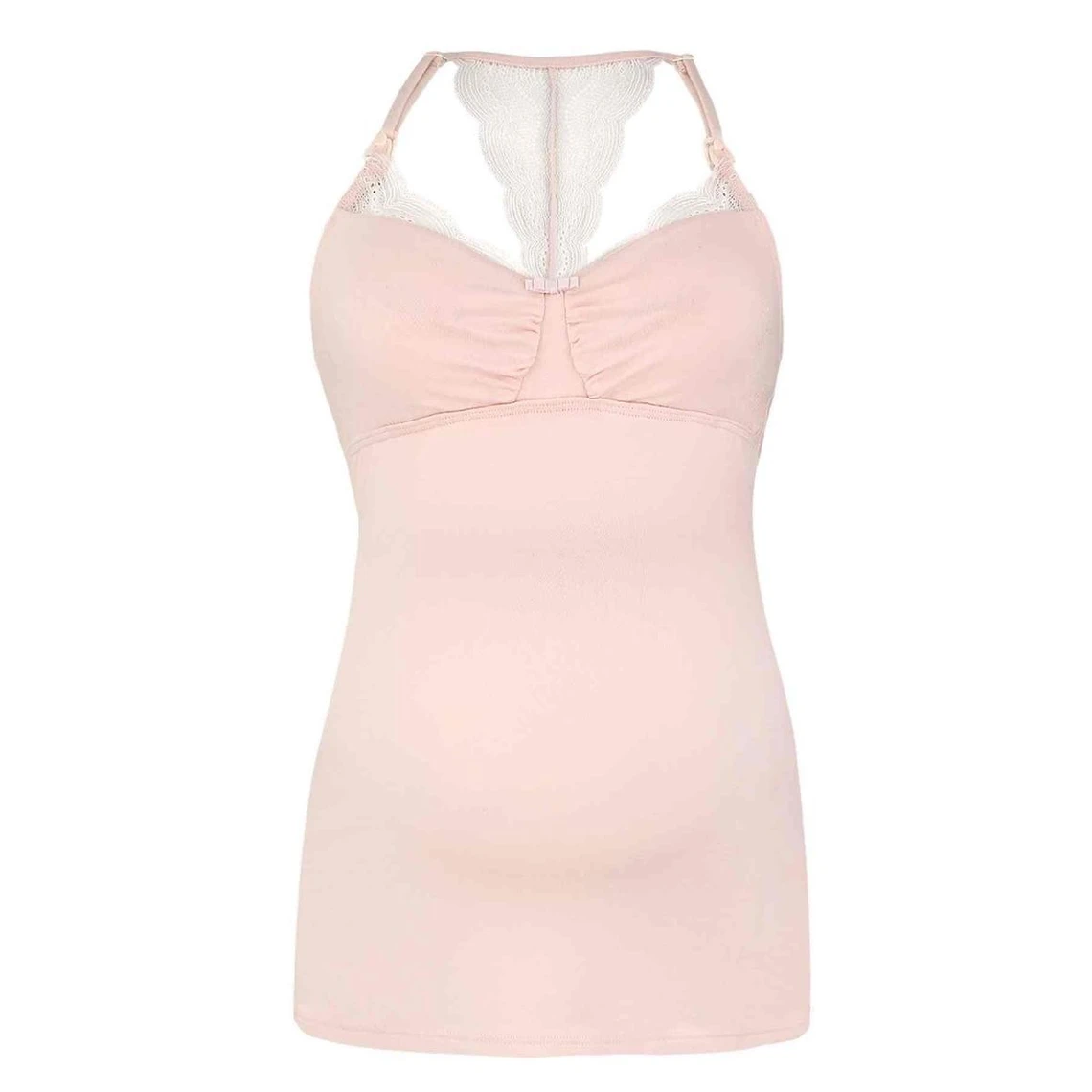 Cache Coeur Serenity : Caraco d'allaitement Rose en Viscose et Dentelle 4 Cache Coeur Serenity : Caraco d'allaitement Rose en Viscose et Dentelle – Image 2