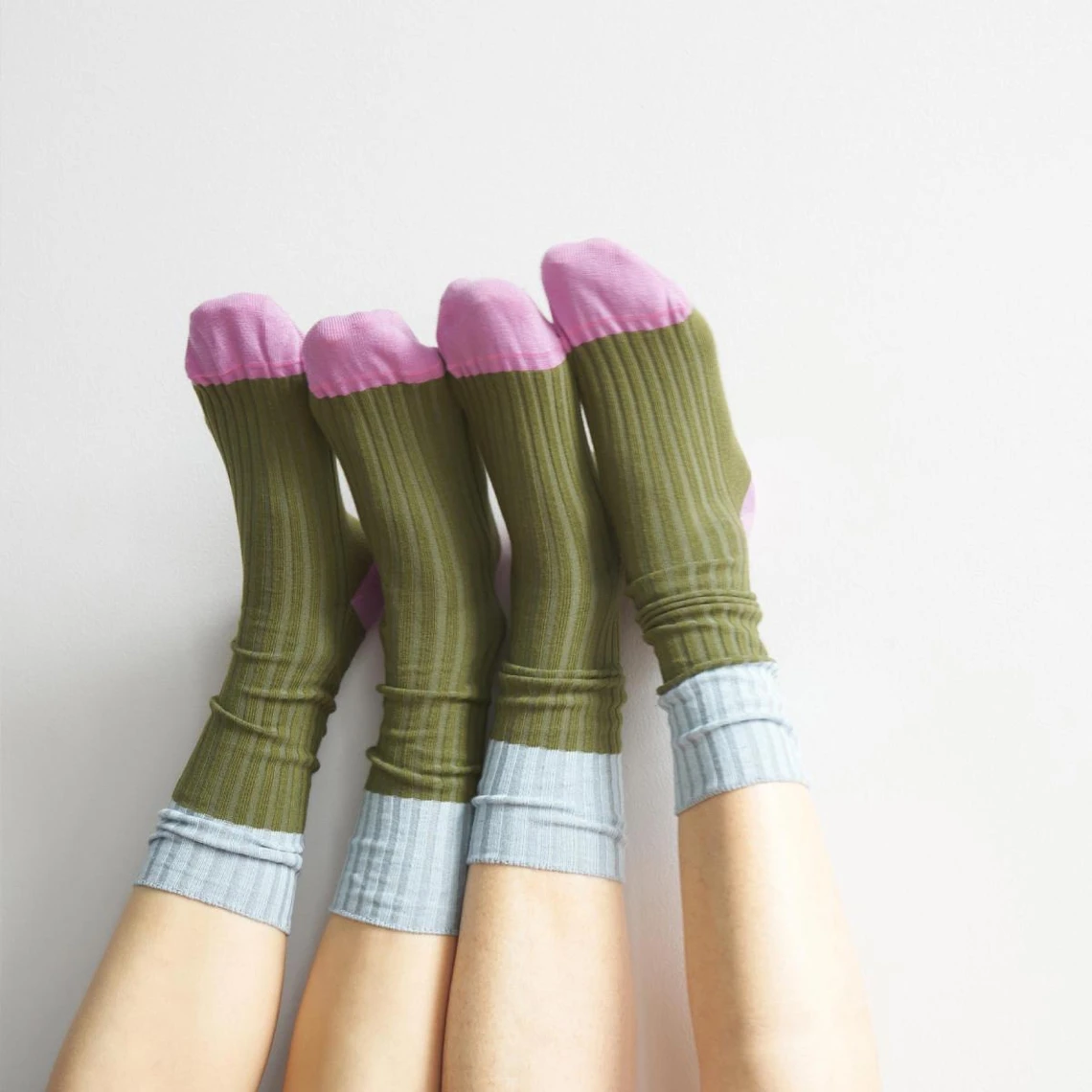 Chaussettes Yvette Olive 36/38 4 Chaussettes Yvette Olive 36/38 – Image 2