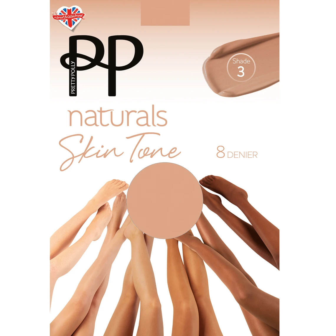 Collant 8D Pretty Polly NATURAL SKIN Beige 3 Collant 8D Pretty Polly NATURAL SKIN Beige