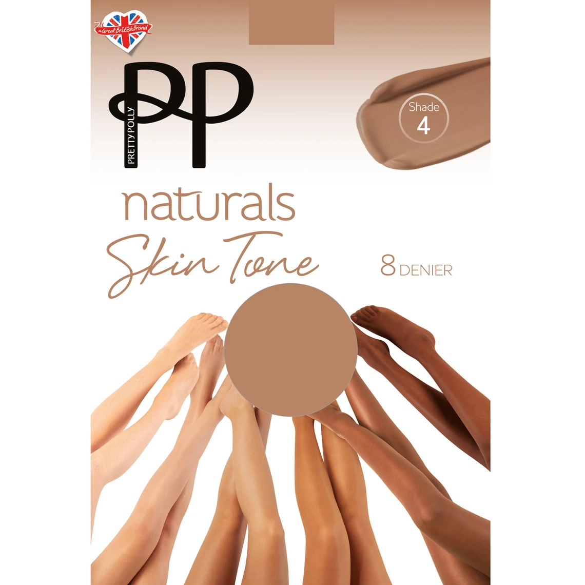 Collant 8D Pretty Polly NATURAL SKIN Beige Foncé 3 Collant 8D Pretty Polly NATURAL SKIN Beige Foncé