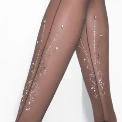 Pierre Mantoux Nero Crystal Luxury Tights - Italian Hosiery -FITANCY Boutique collant pierre mantoux margot nero crystal 2 1140x1140