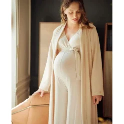 Cache Coeur Combi-short de Grossesse et Allaitement - Collection Organic Blanc -FITANCY Boutique combi short grossesse et allaitement blanc 3296662 3 1140x1140