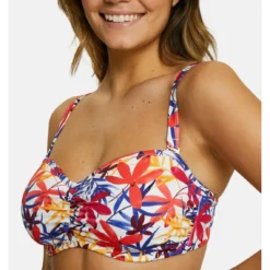 Haut De Maillot De Bain Bandeau Mousse Avec Armatures - Blanc Floral -FITANCY Boutique cropped 1706551393 98fak52jbg8 3539058 1140x1140