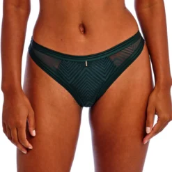 Freya Tailored Slip Brésilien en Dentelle Invisible - Deep Emerald