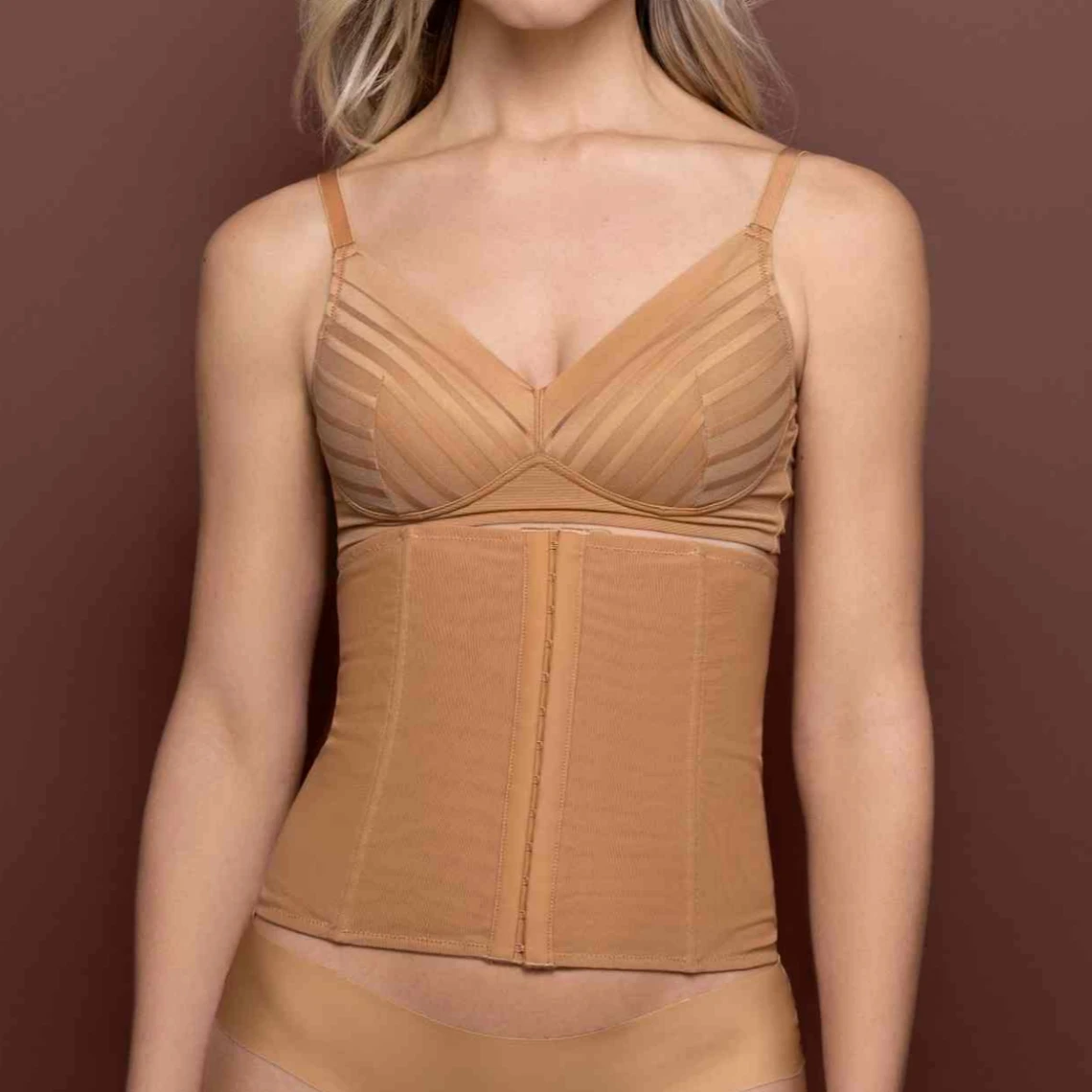 Bye Bra Powermesh Shapewear - Ceinture Gainante Sculptante Marron 3 Bye Bra Powermesh Shapewear - Ceinture Gainante Sculptante Marron