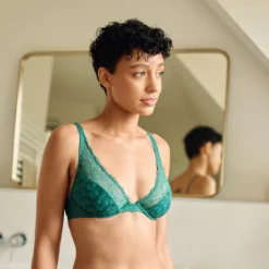 Billet Doux Angélique - Soutien-gorge Emboitant à Armatures Vert Sapin