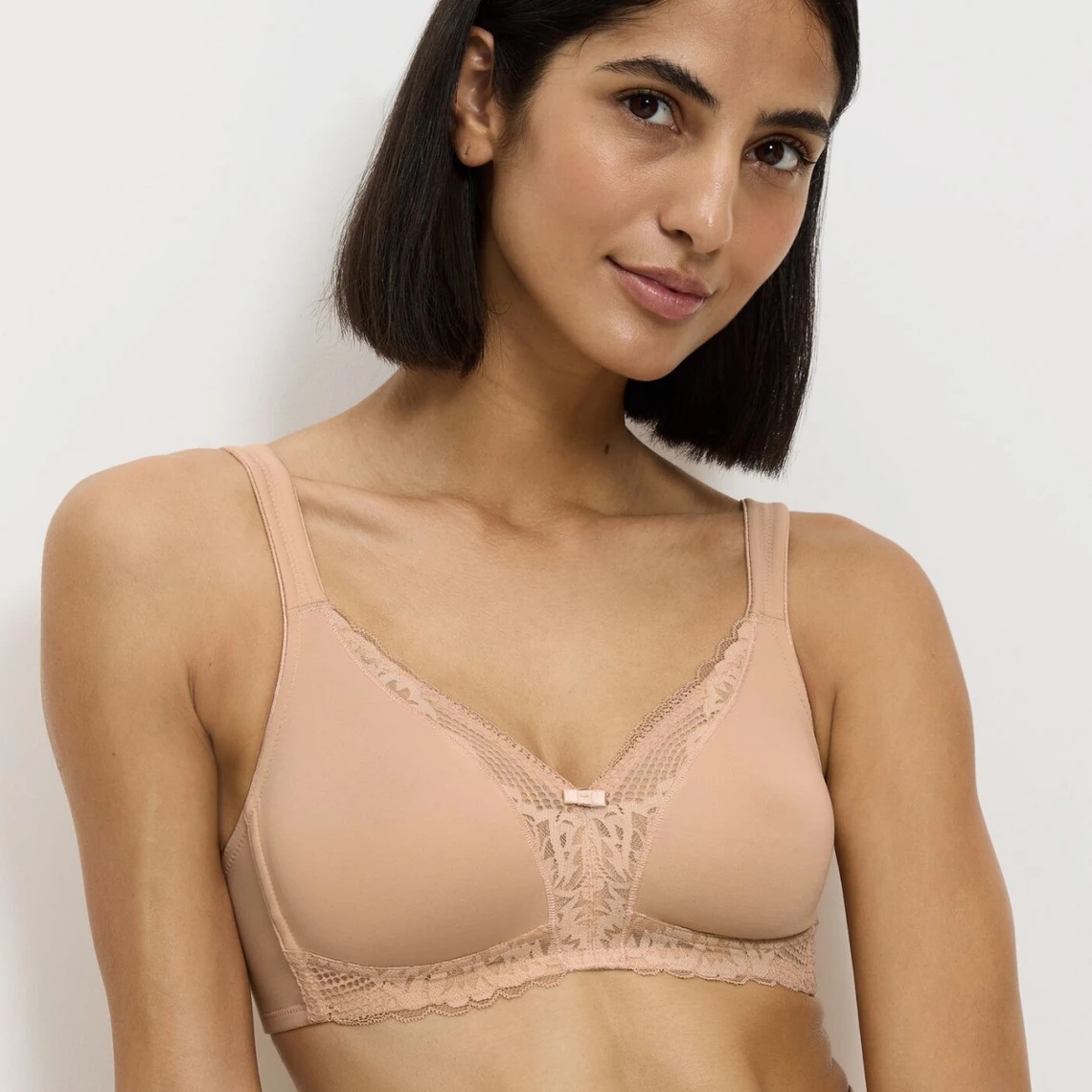 Soutien-gorge Sans Armatures Triumph MODERN LACE+COTTON Beige 4 Soutien-gorge Sans Armatures Triumph MODERN LACE+COTTON Beige – Image 2