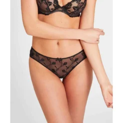 Aubade Softessence Culotte Brésilienne Noire - Lingerie de Luxe
