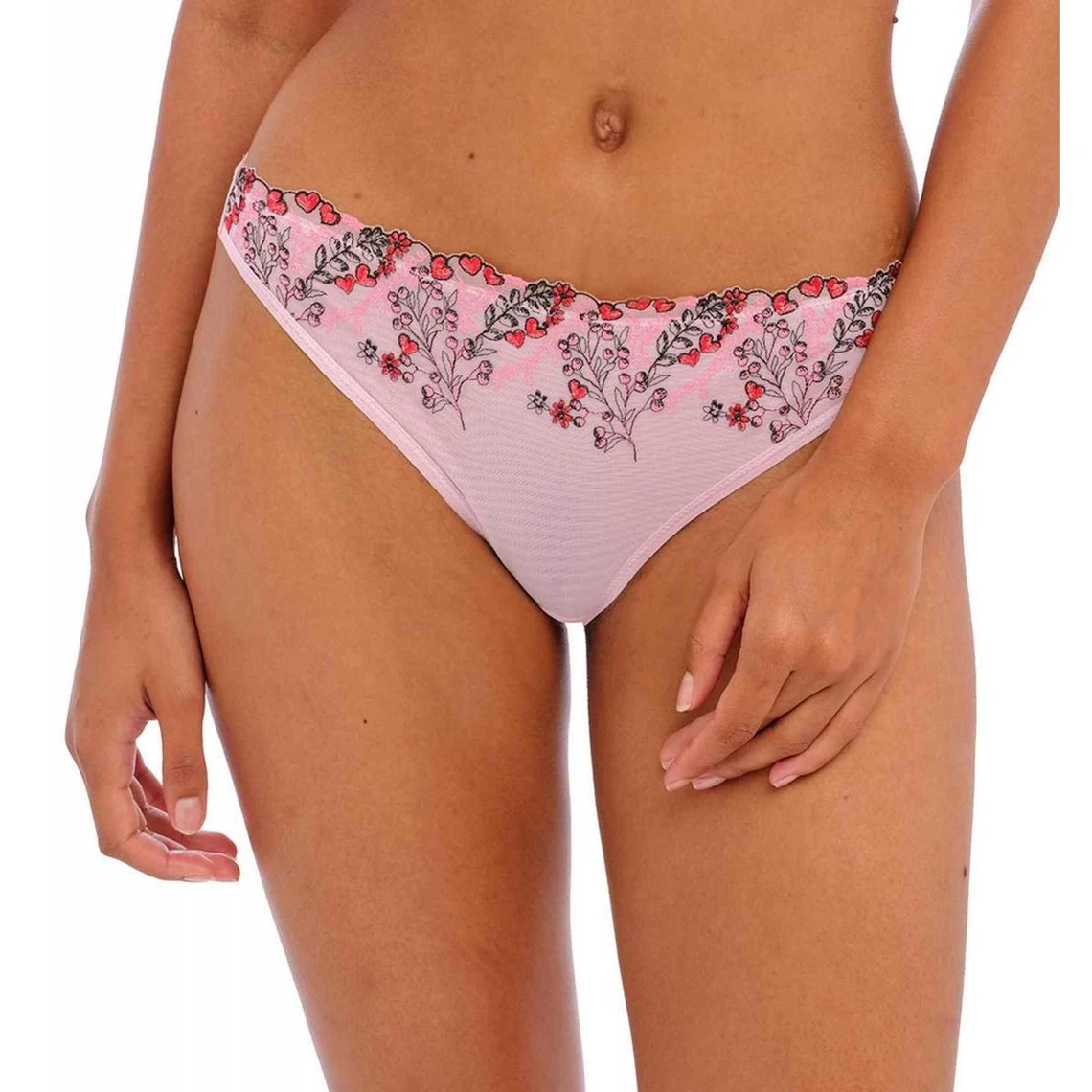 Culotte Classique Avec Broderie Florale Rose Freya 3 Culotte Classique Avec Broderie Florale Rose Freya