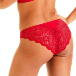 Pomm Poire Culotte Classique Sabre en Dentelle Florale - Rouge -FITANCY Boutique culotte classique rouge 3410138 6484230 30 1140x1140