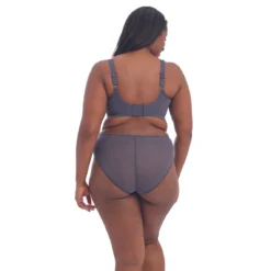 Elomi Matilda High Waist Briefs - Grey Plus Size Lingerie -FITANCY Boutique culotte haute gris 3176552 4 1140x1140