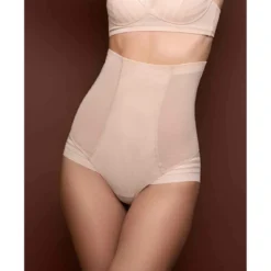Bye Bra Culotte Taille Haute Gainante Powermesh - Beige