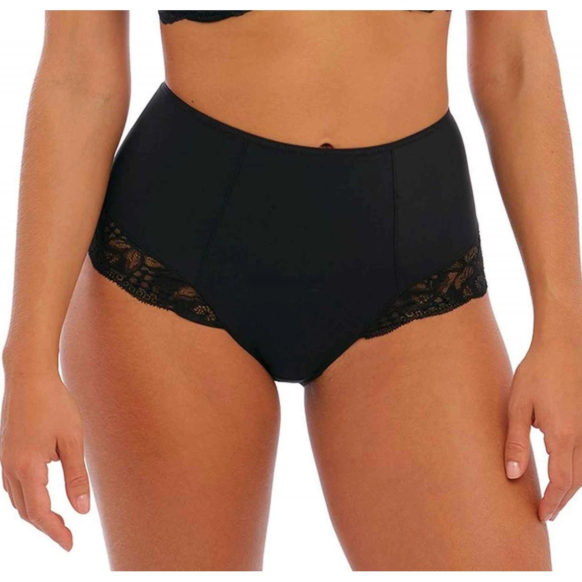 FANTASIE Culotte Taille Haute Bordée De Dentelle Florale – Noire 3 FANTASIE Culotte Taille Haute Bordée De Dentelle Florale – Noire