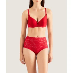 Aubade Rosessence Gala - Culotte Taille Haute Rouge en Dentelle -FITANCY Boutique culotte taille haute rouge 1208585 4 1140x1140