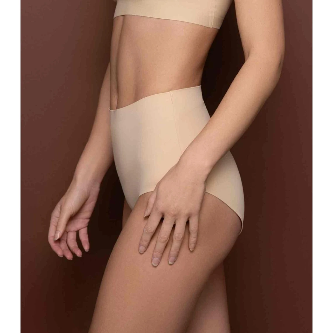 Bye Bra Culotte Taille Midi Invisible - Invisible Shapewear Beige 4 Bye Bra Culotte Taille Midi Invisible - Invisible Shapewear Beige – Image 2