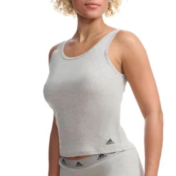 Adidas Débardeur Femme Active Flex Ribbed - Performance et Confort -FITANCY Boutique debardeur femme active flex ribbed adidas gris en coton 3671571 7936123 23 1140x1140