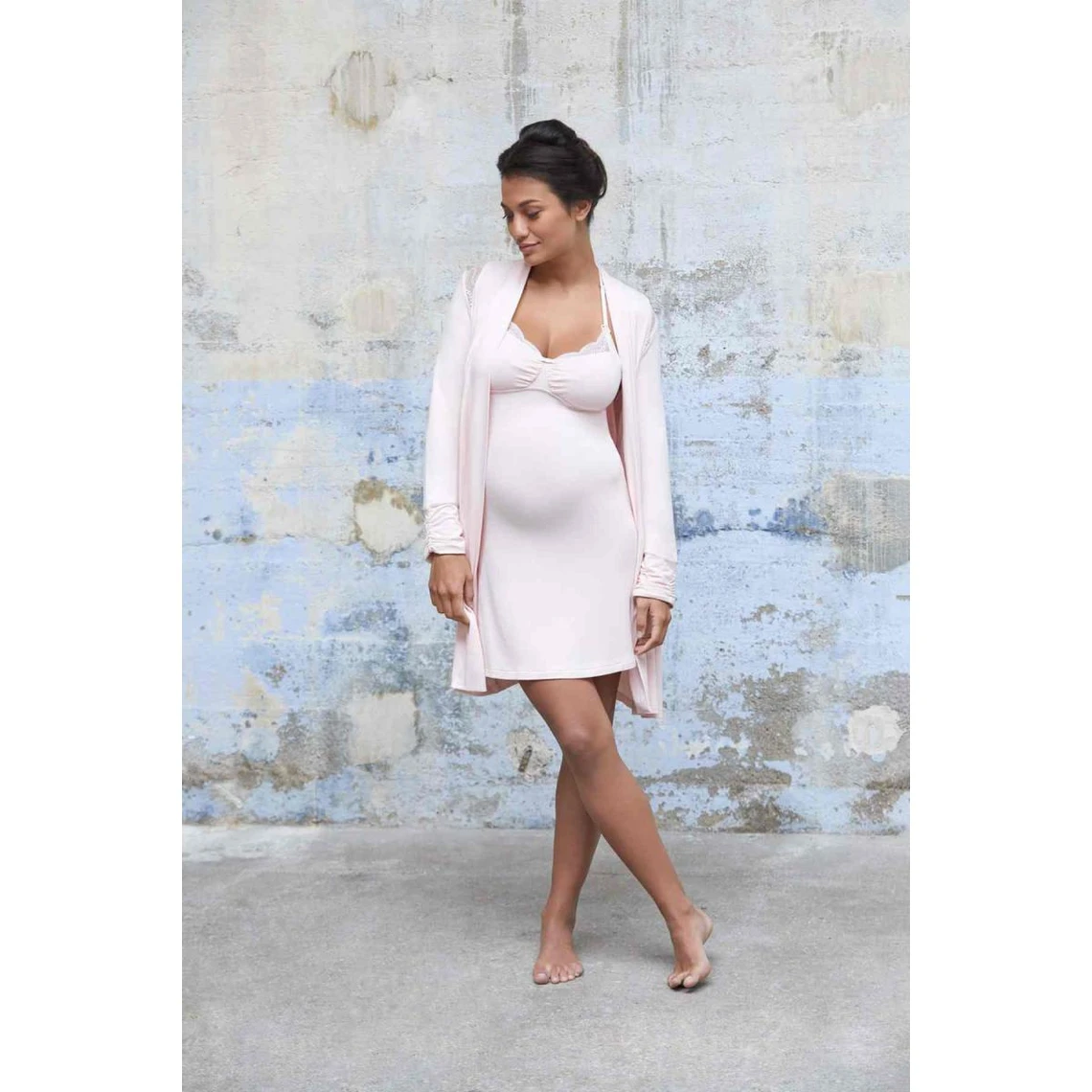 Déshabillé Maternité Rose Cache Coeur Lingerie Serenity 5 Déshabillé Maternité Rose Cache Coeur Lingerie Serenity – Image 3