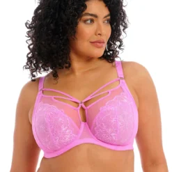Elomi Brianna : Soutien-Gorge Plongeant en Dentelle Rose