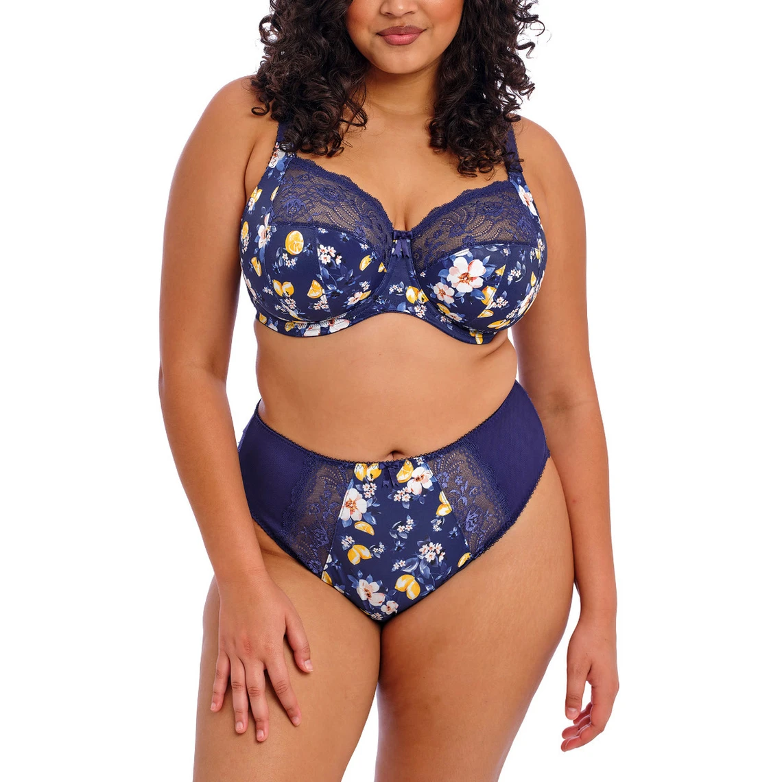 Elomi Slip Bleu Floral - Culotte de Lingerie Grande Taille 10 Elomi Slip Bleu Floral - Culotte de Lingerie Grande Taille – Image 8