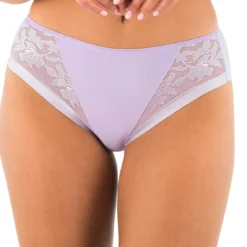 FANTASIE Culotte Taille Haute en Dentelle Violette