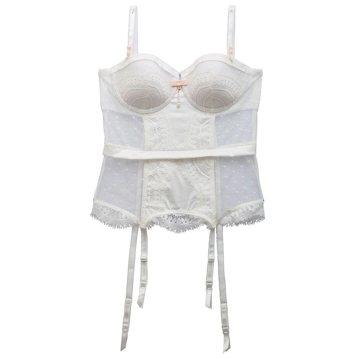 Guêpière - Blanche Pomm Poire PIECE MONTEE 6 Guêpière - Blanche Pomm Poire PIECE MONTEE – Image 4