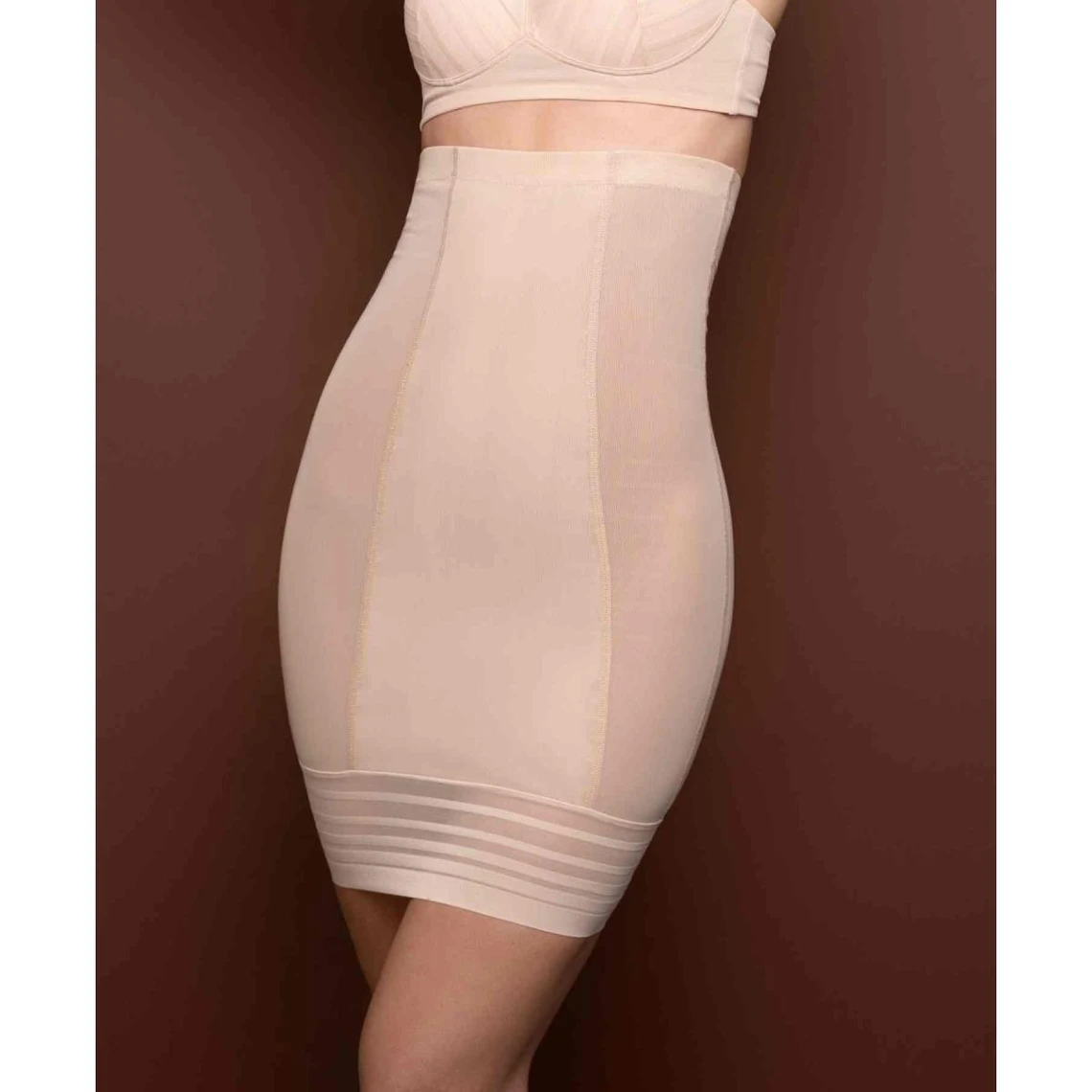 Bye Bra Jupe Taille Haute Gainante Powermesh - Beige 3 Bye Bra Jupe Taille Haute Gainante Powermesh - Beige